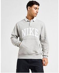 Nike - Club Fleece Long Sleeve Polo Shirt - Lyst