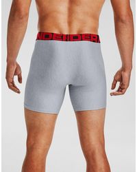 1 Pack Mod Gray Light Heather////Red XX-Large Under Armour Mens Tech 9 Boxerjock Boxer Briefs