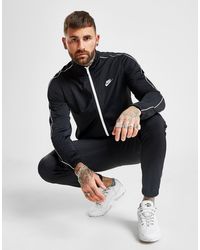 nike black poly tracksuit