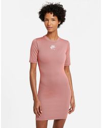 nike t shirt dress pink