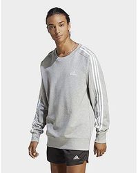 adidas - Essentials French Terry 3-stripes Sweatshirt - Lyst