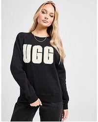 UGG - Fuzzy Logo Crew Sweatshirt - Lyst