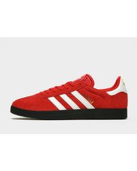 adidas gazelle red black