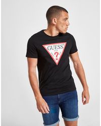 black and red guess shirt