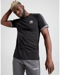 adidas originals california 3 stripe t shirt black
