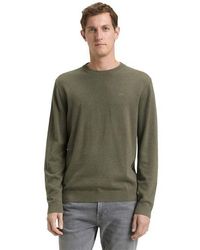 Tom Tailor - Herren Rundhals Pullover Basic Crewneck Knit - Lyst
