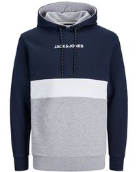 Jack & Jones - Kapuzensweatshirt JJEREID BLOCKING SWEAT HOOD NOOS - Lyst