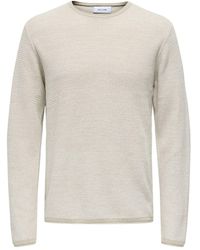 Only & Sons - Herren Pullover Onseric Reg 12 Struc Crew Knit - Lyst