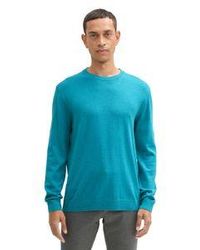 Tom Tailor - Herren Rundhals Pullover Basic Crewneck Knit - Lyst