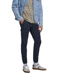 Jack & Jones - Cargohose JPSTPAUL JJFLAKE AKM 542 NAVY BLAZER -Tapered Fit - Lyst