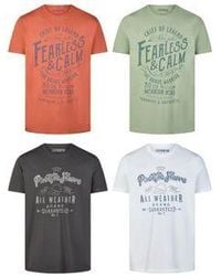 Riverso - Tshirt Herren Baumwolle Regular Fit Rivleon 4Er Set Pack - Lyst