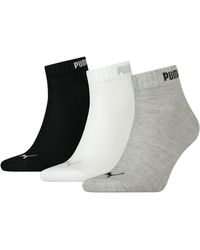 PUMA - Herren Damen Quarter Socken Clyde 3Er Pack - Lyst
