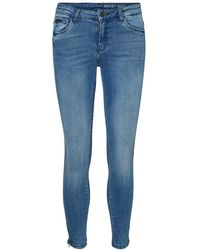 Noisy May - Jeans NMKIMMY NW ANK DART AZ062LB Slim Fit Blau Light Blue Denim - Lyst