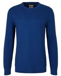 Tom Tailor - Rundhals Pullover BASIC STRUCTURED - Lyst