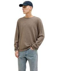 Jack & Jones - Rundhalspullover JJESUMMER KNIT CREW NECK SN mit Rundhalsausschnitt - Lyst
