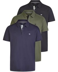 Tom Tailor - Poloshirt Herren Kurzarm Baumwolle Regular Fit 3Er Set-Pack - Lyst