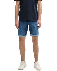 Tom Tailor - Herren Jeans Short Ttjosh Regular Shorts Mid Waist Regular Fit -Blau Grau - Lyst
