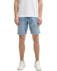 Tom Tailor - Herren Jeans Short Ttjosh Regular Shorts Mid Waist Regular Fit -Blau Grau - Lyst