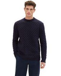 Tom Tailor - Herren Rundhals Pullover Cosy Cable Knit - Lyst
