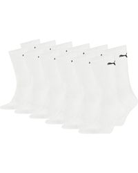 PUMA Unisex Sportsocken SPORT CUSH CREW 35-38 39-42 43-46 Schwarz 6er 12er 18er Pack - Weiß