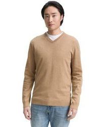 Tom Tailor - Herren Pullover Basic V-Neck Knit - Lyst