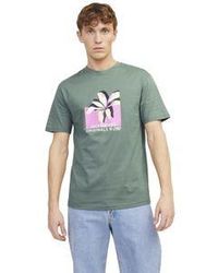 Jack & Jones - Rundhals T-Shirt JORTAMPA AOP BRANDING - Lyst