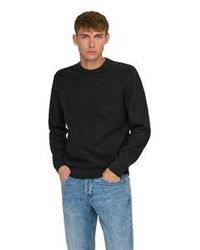 Only & Sons - Herren Pullover Onstony Ds 12 Ls Waffle Crew Knit - Lyst