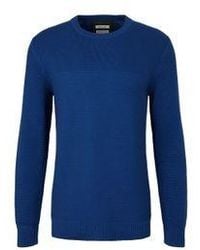 Tom Tailor - Rundhals Pullover BASIC STRUCTURED - Lyst