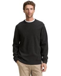Tom Tailor - Herren Rundhals Pullover Structured Crewneck Knit - Lyst