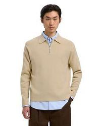 SELECTED - Selected Herren Pullover Slhteller Fn Relaxed Half Zip Polo - Lyst