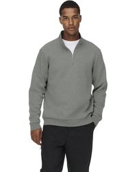 Only & Sons - Herren Pullover Onsceres Half Zip Sweat - Lyst