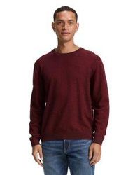 Tom Tailor - Herren Rundhals Pullover Structured Crewneck Knit - Lyst
