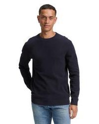 Tom Tailor - Herren Rundhals Pullover Structured Crewneck Knit - Lyst