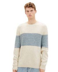 Tom Tailor - Herren Rundhals Pullover Structured Knit - Lyst