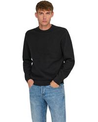 Only & Sons - Herren Pullover Onstony Ds 12 Ls Waffle Crew Knit - Lyst