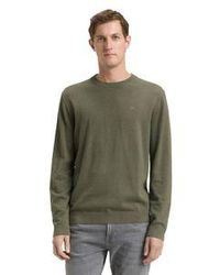Tom Tailor - Herren Rundhals Pullover Basic Crewneck Knit - Lyst