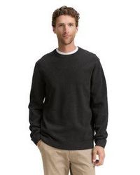 Tom Tailor - Herren Rundhals Pullover Structured Crewneck Knit - Lyst
