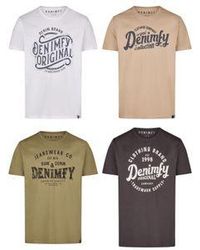 DENIMFY - Tshirt Herren Baumwolle Regular Fit Dfnuri 4Er Pack Set - Lyst