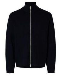 SELECTED - Selected Herren Strickjacke Slhteller Fn Relaxed Zip Cardigan - Lyst