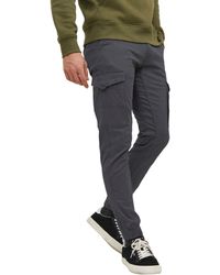 Jack & Jones - Herren Cargohose Jpstpaul Jjflake Akm 542 Asphalt -Tapered Fit - Lyst