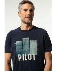 Pilot - T-shirt Donker - Lyst