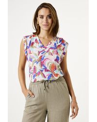 Garcia - T-shirt Met Print - Lyst