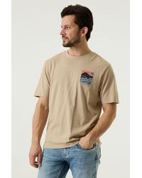 Pilot - T-shirt Beige - Lyst