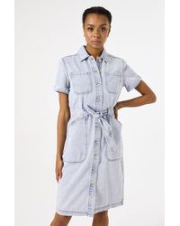 Garcia - Denim Jurk Bleached - Lyst