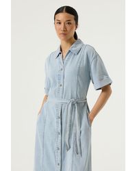 Garcia - Denim Jurk Light Used - Lyst