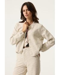 Garcia - Tweed Jack Beige - Lyst