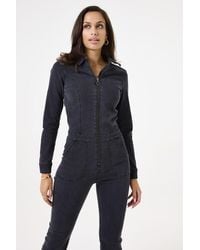 Garcia - Denim Jumpsuit Dark Used - Lyst