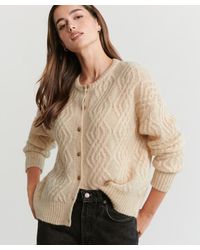 Jenni Kayne - Cable Crewneck Top Cardigan Sweater - Lyst