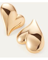 Jenny Bird - Mega Art Heart Button Earrings - Lyst