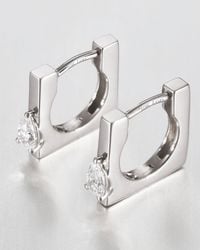 Jenny Bird - 10k Pear Cut Diamond Huggie Earrings - Lyst